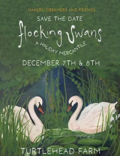 Flocking Swans a Holiday Mercantile